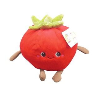 Linzy Toys Smoochy Pals Tomato Plush Red Fruit Stuffed Animal 8.5" New NWT
